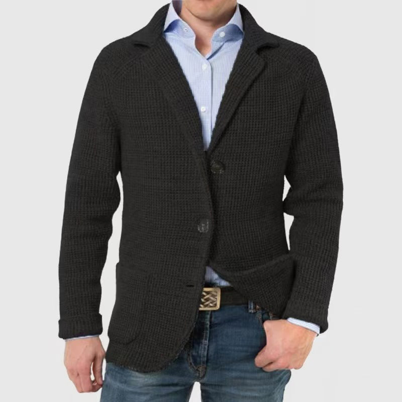 William Refined Textured Knit Blazer | Soft Knit Blazer