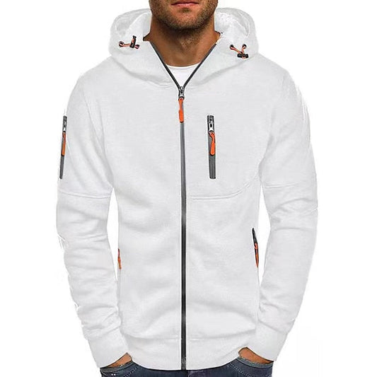 Men's Hoodie – Tailored Fit – Breathable Fabric – Zipper – Zippered Pockets