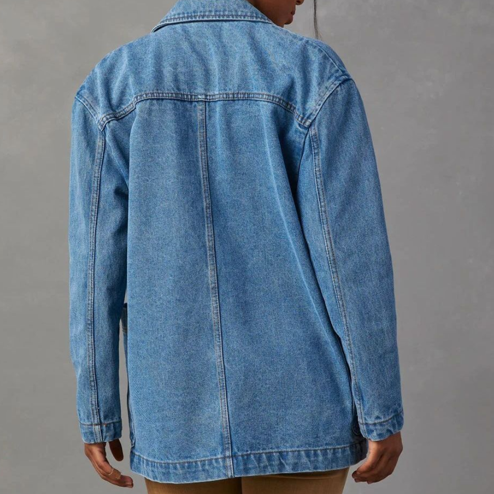 Jacket woman – Denim – Relaxed fit – Hip length – Button front – Everyday use