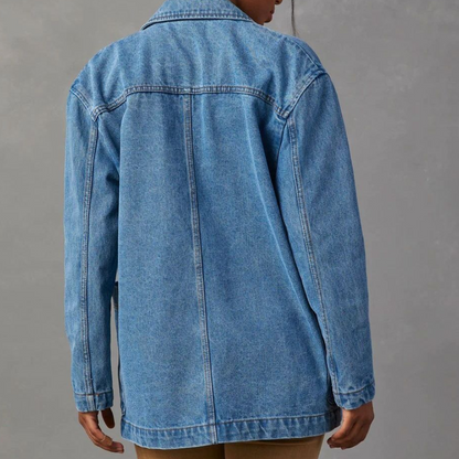Jacket woman – Denim – Relaxed fit – Hip length – Button front – Everyday use