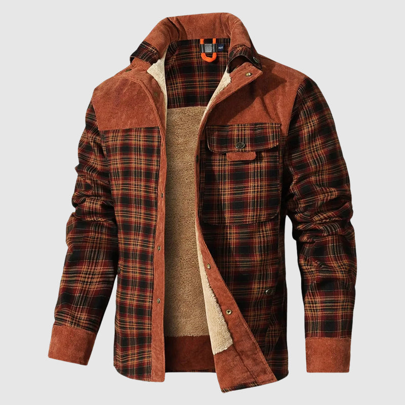 Daniel Relaxed Fit Sherpa Lined Jacket | Plaid Jacket