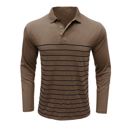 Men's Pique Sweater – Slim Fit – Cotton Knit – Elegant Stripe Pattern