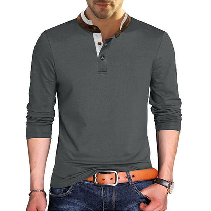 Men's Shirt with Long Sleeves – Slim Fit – Modern Collar – Comfortable Cotton