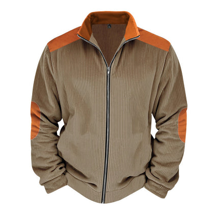 Men's Jacket – Quilted Design – Regular Fit – Contrasting Sleeves – Zipper