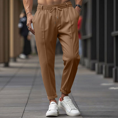 Sweatpants for Men – Straight Fit – Elastic Waist with Drawstring – Soft Cotton Blend