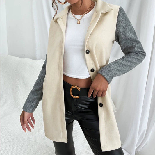 Women's Windbreaker – Structured Fit – Single-Breasted – Contrast Design