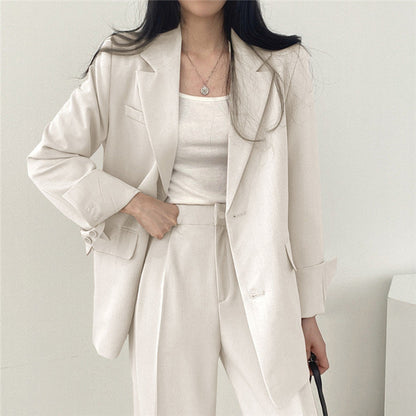 Women's Blazer – Tailored Fit – Single-Breasted – Notch Lapel – Hip-Length