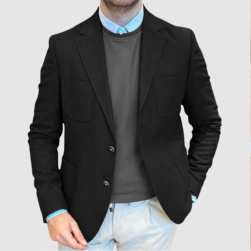 Men's Blazer – Tailored Fit – Wool Blend – Double-Breasted – Notch Lapel