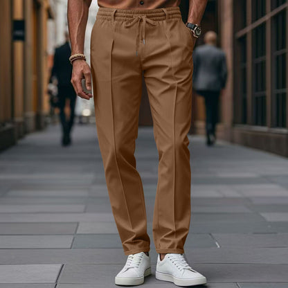 Sweatpants for Men – Straight Fit – Elastic Waist with Drawstring – Soft Cotton Blend