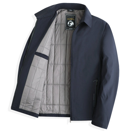 Men's Jacket – Padded and Quilted – Slim Fit – Zipper – Classic Collar