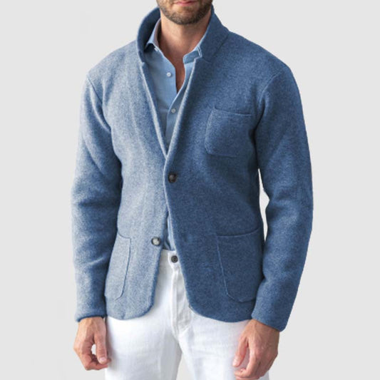 Men's Blazer – Slim Fit – Wool Blend – Notch Lapel – Two Buttons – Pocket Details