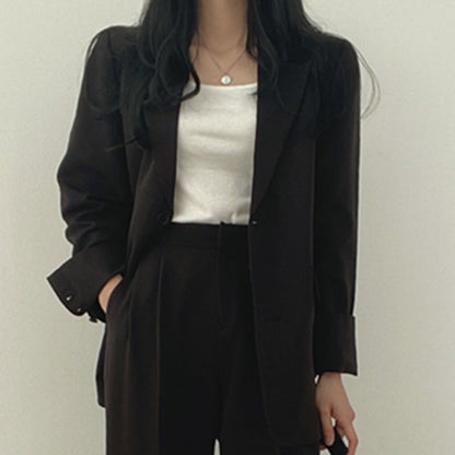 Women's Blazer – Tailored Fit – Single-Breasted – Notch Lapel – Hip-Length