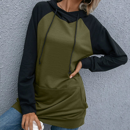 Women's Hoodie – Relaxed Fit – Soft Knit – Raglan Sleeves – Hood with Drawstring