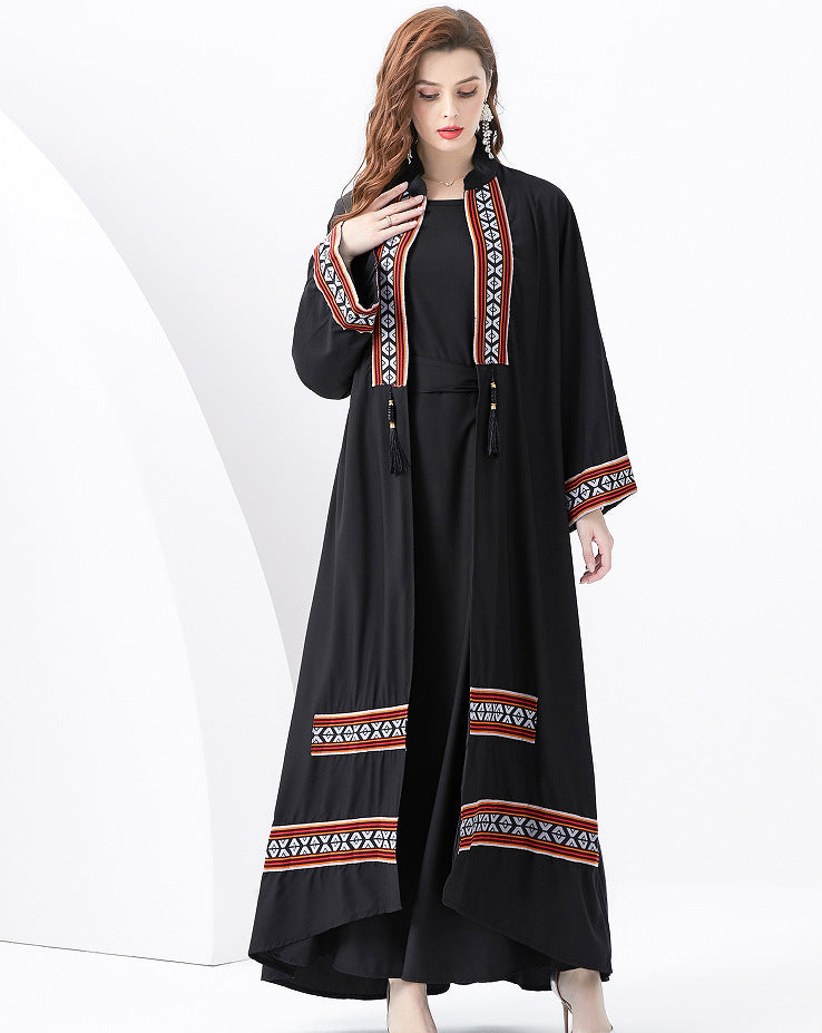 Dress for Women – Long and Loose Fit – Bohemian Style – Ethnic Details with Tassels