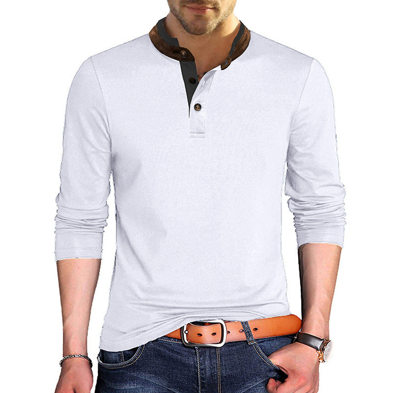 Men's Shirt with Long Sleeves – Slim Fit – Modern Collar – Comfortable Cotton