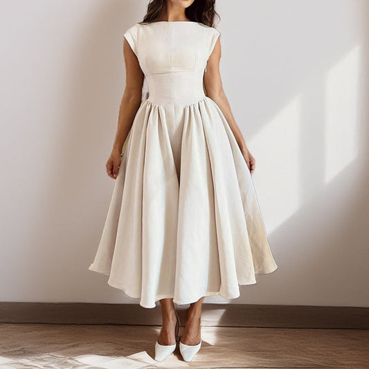 Dress for Women – Sleeveless – A-line – Cut Waist – Modern Back Detail
