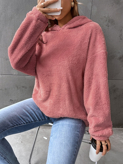Women's Hoodie – Fleece – Oversized Fit – Short Length – Long Sleeves