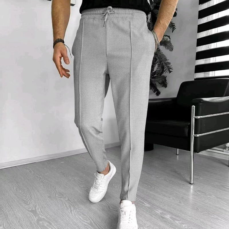 Men's Pants – Slim Fit – Elastic Waist with Drawstring – Breathable Stretch Fabric – With Pockets