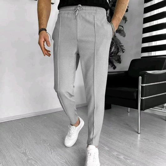 Men's Pants – Slim Fit – Elastic Waist with Drawstring – Breathable Stretch Fabric – With Pockets