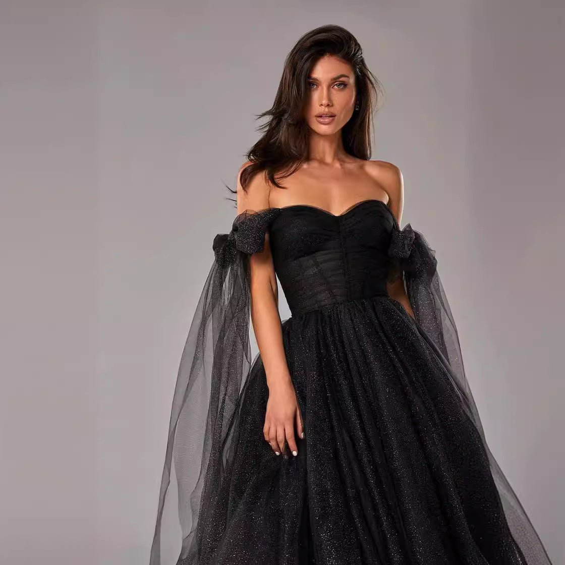Dress for Women – A-line Fit – Sheer Overlay – Open Back – Midi Length