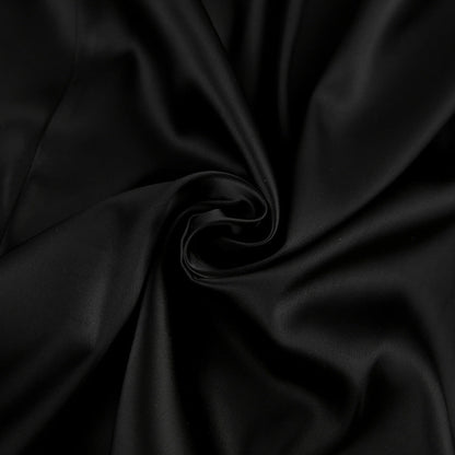 Dress for Women – Satin Mini Dress – Figure-Hugging Fit – Stand Collar and Bell Sleeves