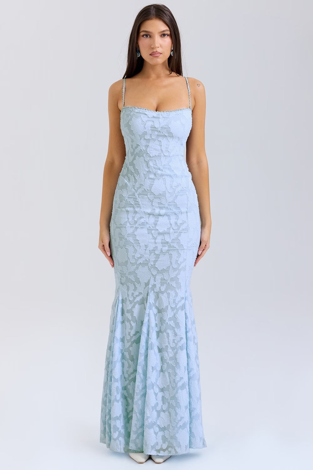 Dress for Women – Maxi – Slim Fit – Spaghetti Straps – Lace – Formal Elegance