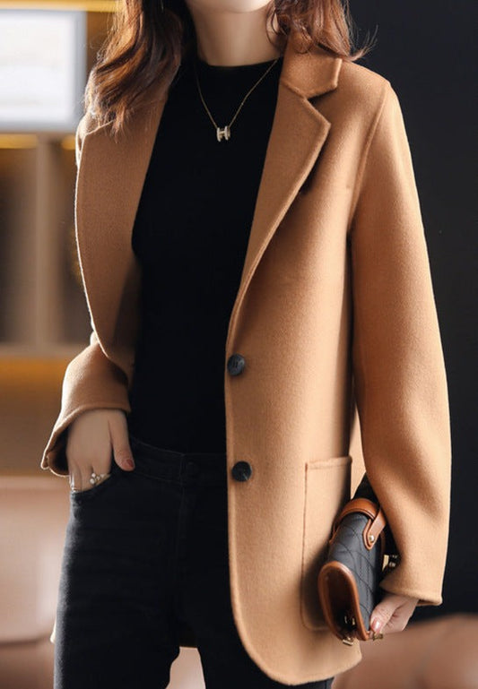 Women's Blazer – Tailored Fit – Structured Tweed – Classic Cut – Mid-Length