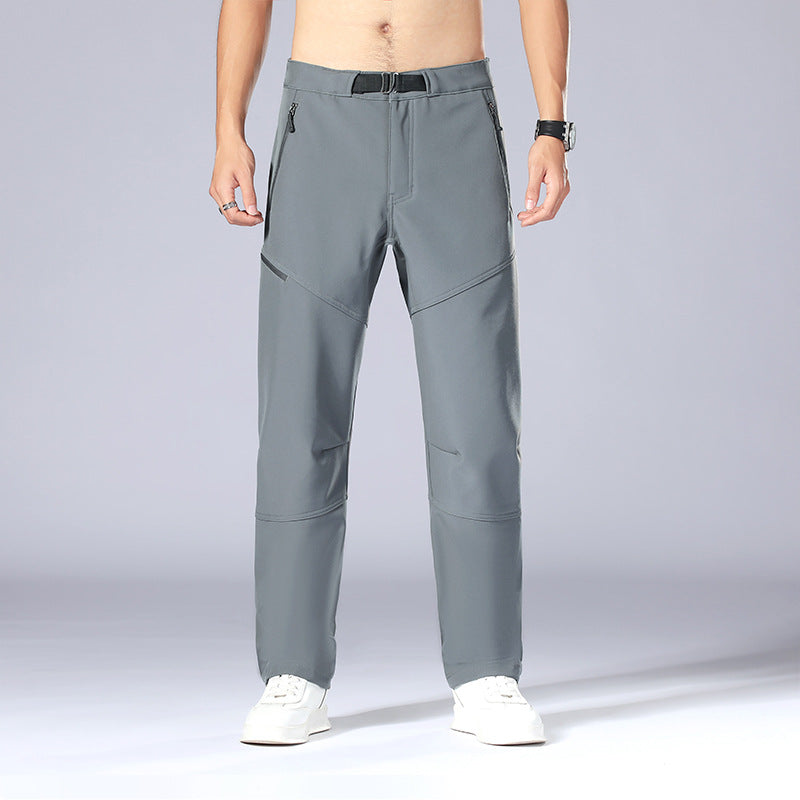 Men's Trousers – Relaxed Fit – Adjustable Waistband – Zipper Pockets – Breathable Fabric