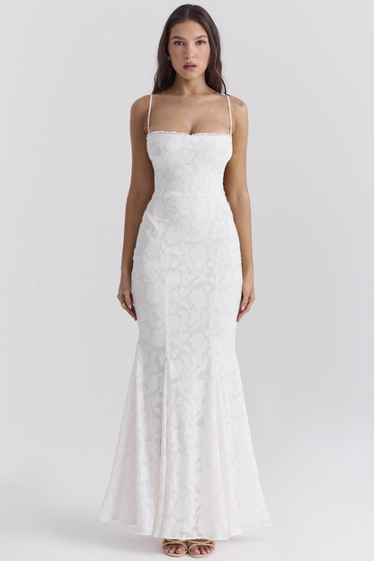 Dress for Women – Maxi – Slim Fit – Spaghetti Straps – Lace – Formal Elegance