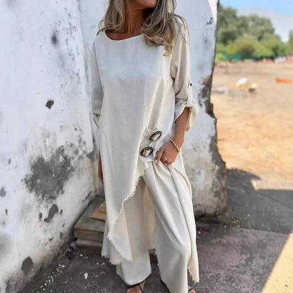Dress for Women – Oversized Fit – Soft Cotton Feel – Buttons on the Side