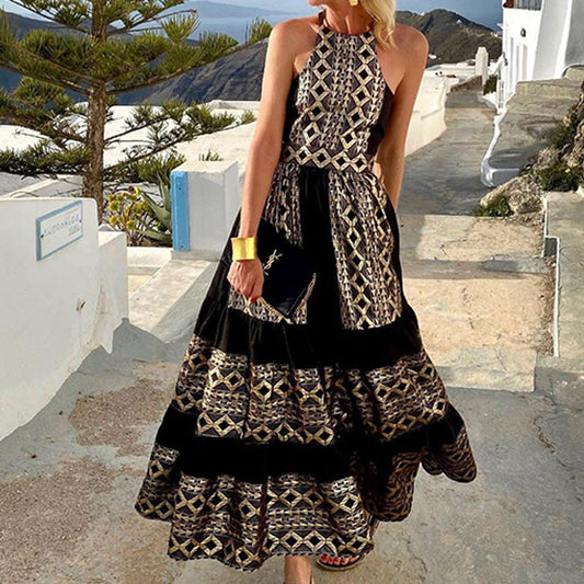 Dress for Women – Bohemian Style – Off-Shoulder – Loose Fit – Breathable Fabric
