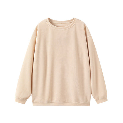 Women's Sweater – Ribbed Knit – Relaxed Fit – Round Neck – Long Sleeves