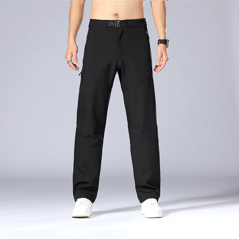 Men's Trousers – Relaxed Fit – Adjustable Waistband – Zipper Pockets – Breathable Fabric