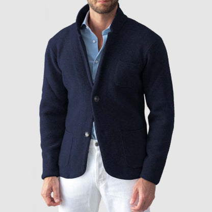 Men's Blazer – Slim Fit – Wool Blend – Notch Lapel – Two Buttons – Pocket Details