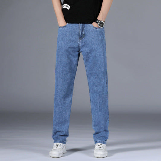 Men's Trousers Denim – Straight Fit – Classic Cut – Full Length – Casual Style