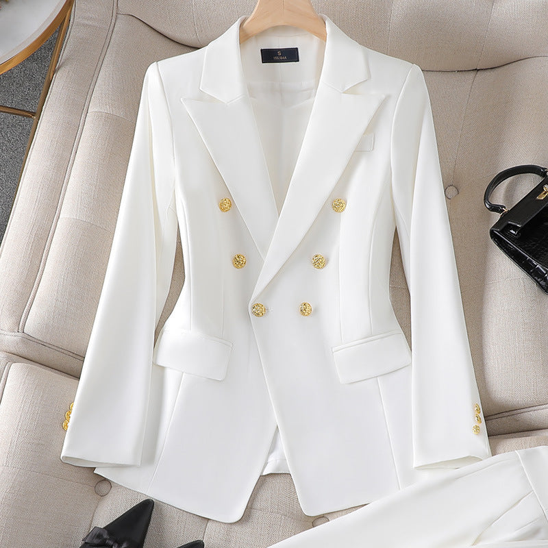 Women's Pantsuit – Tailored Cut – Double-Breasted Blazer – Custom Fit