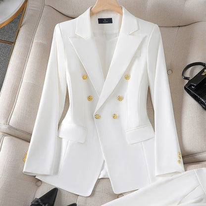 Women's Pantsuit – Tailored Cut – Double-Breasted Blazer – Custom Fit