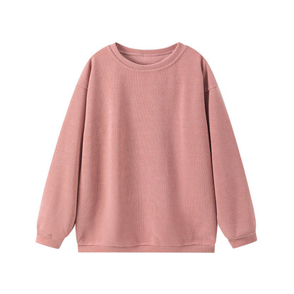 Women's Sweater – Ribbed Knit – Relaxed Fit – Round Neck – Long Sleeves