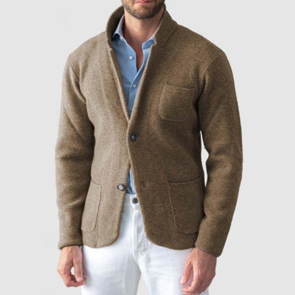 Men's Blazer – Slim Fit – Wool Blend – Notch Lapel – Two Buttons – Pocket Details