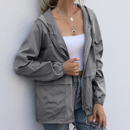 Women's Jacket with Hood – Lightly Water-Repellent – Relaxed Fit – Zipper