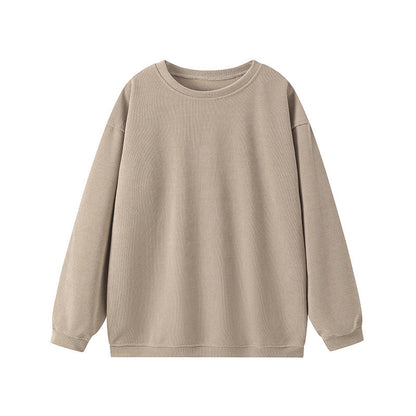 Women's Sweater – Ribbed Knit – Relaxed Fit – Round Neck – Long Sleeves