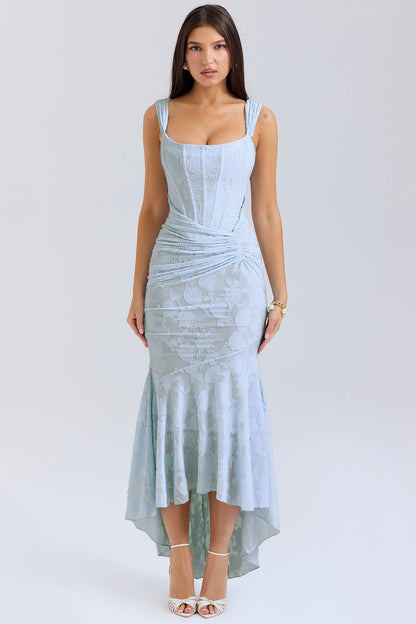 Dress for Women – Mermaid Cut – Satin-like Fabric – One Shoulder – Ruched Waist