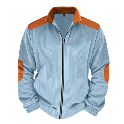 Men's Jacket – Quilted Design – Regular Fit – Contrasting Sleeves – Zipper