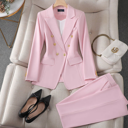 Women's Pantsuit – Tailored Cut – Double-Breasted Blazer – Custom Fit