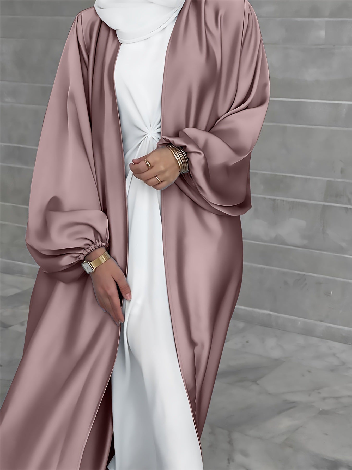 Women's Kimono Jacket – Silky Feel – Oversized Fit – Open Front – Long Sleeves