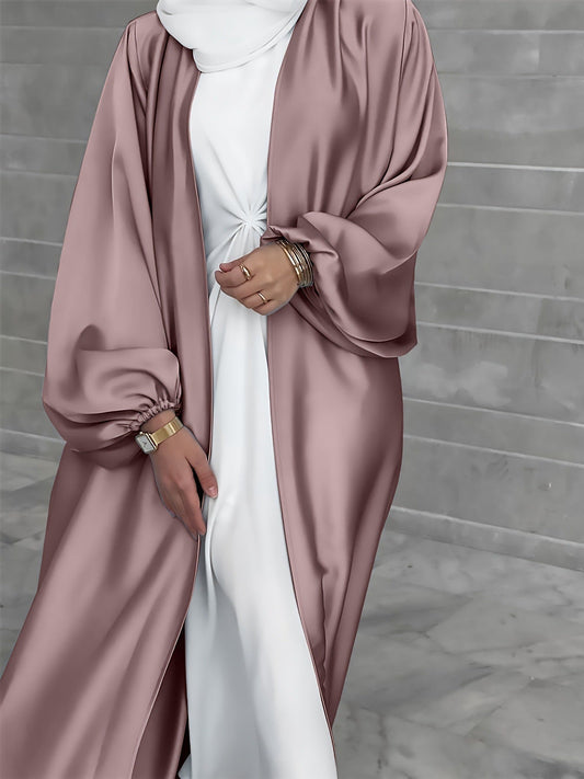 Women's Kimono Jacket – Silky Feel – Oversized Fit – Open Front – Long Sleeves