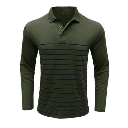 Men's Pique Sweater – Slim Fit – Cotton Knit – Elegant Stripe Pattern