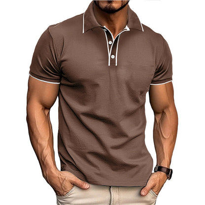 Men's Pique Shirt – Athletic Fit – Cotton Blend – Short Sleeve Casual