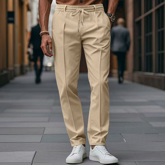 Sweatpants for Men – Straight Fit – Elastic Waist with Drawstring – Soft Cotton Blend