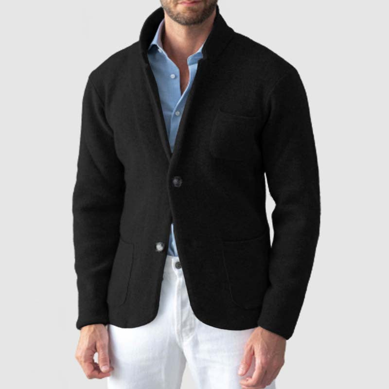 Men's Blazer – Slim Fit – Wool Blend – Notch Lapel – Two Buttons – Pocket Details